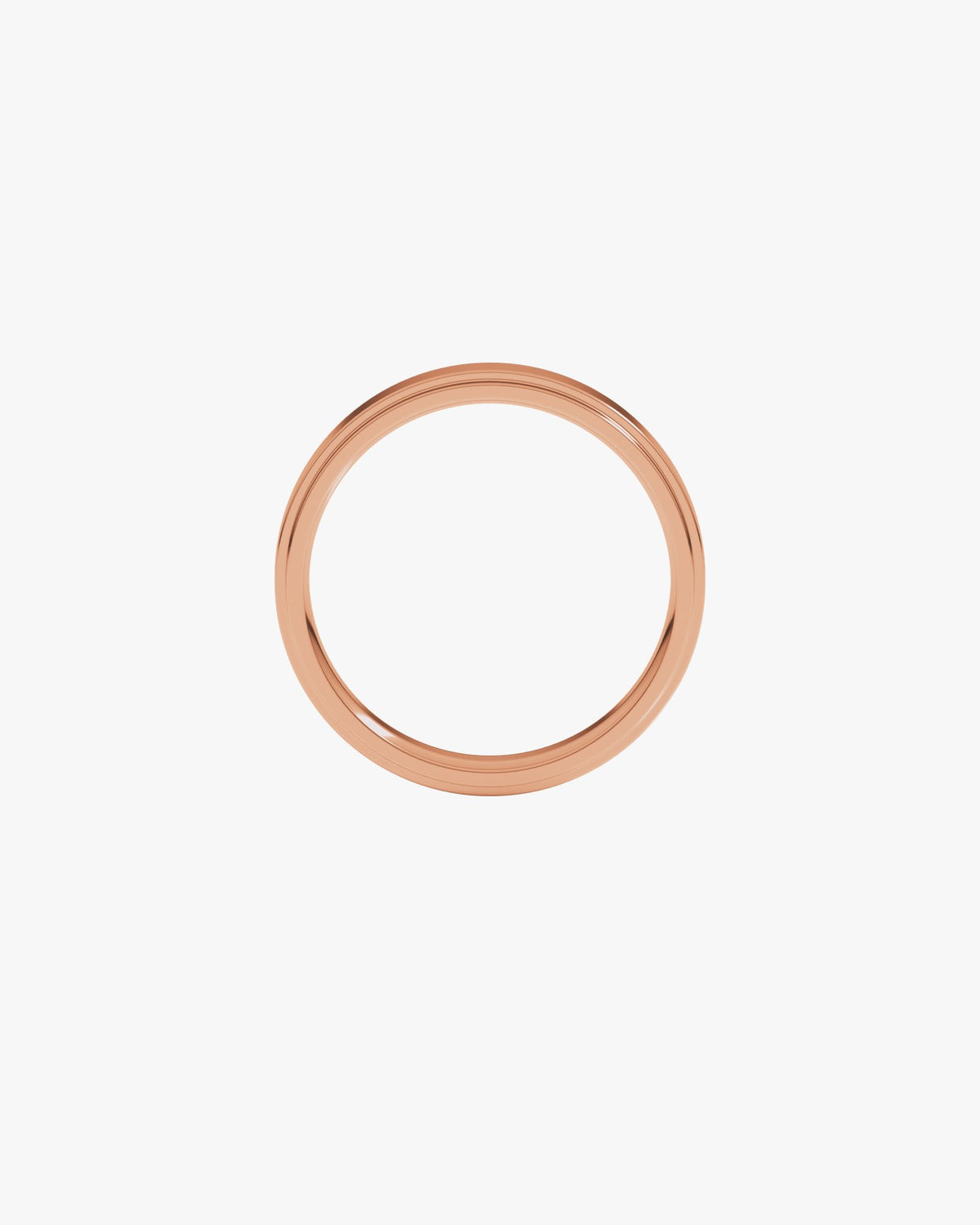 Leonardo Medio Ehering, Roségold 750, Draufsicht