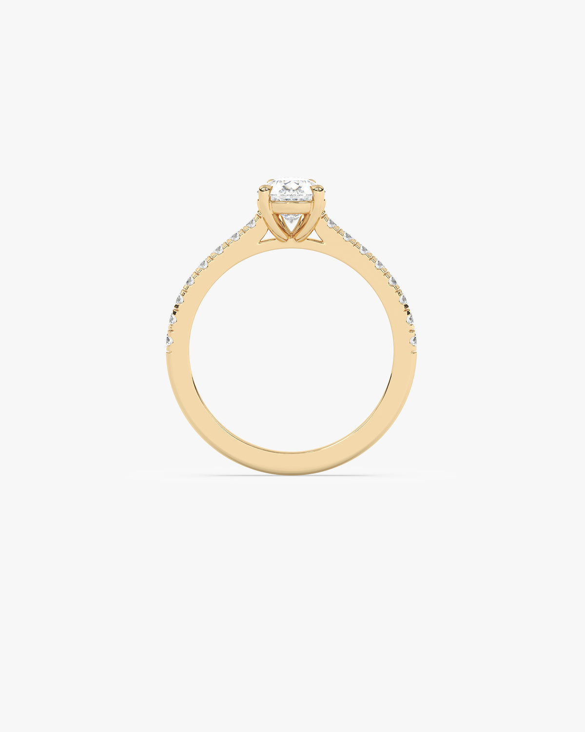 Dalia Verlobungsring, 750er Gelbgold, Vorderansicht