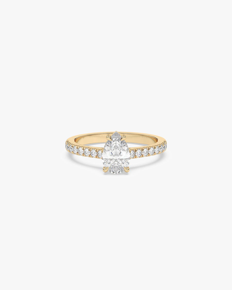 Dalia Verlobungsring, 750er Gelbgold, Liegend
