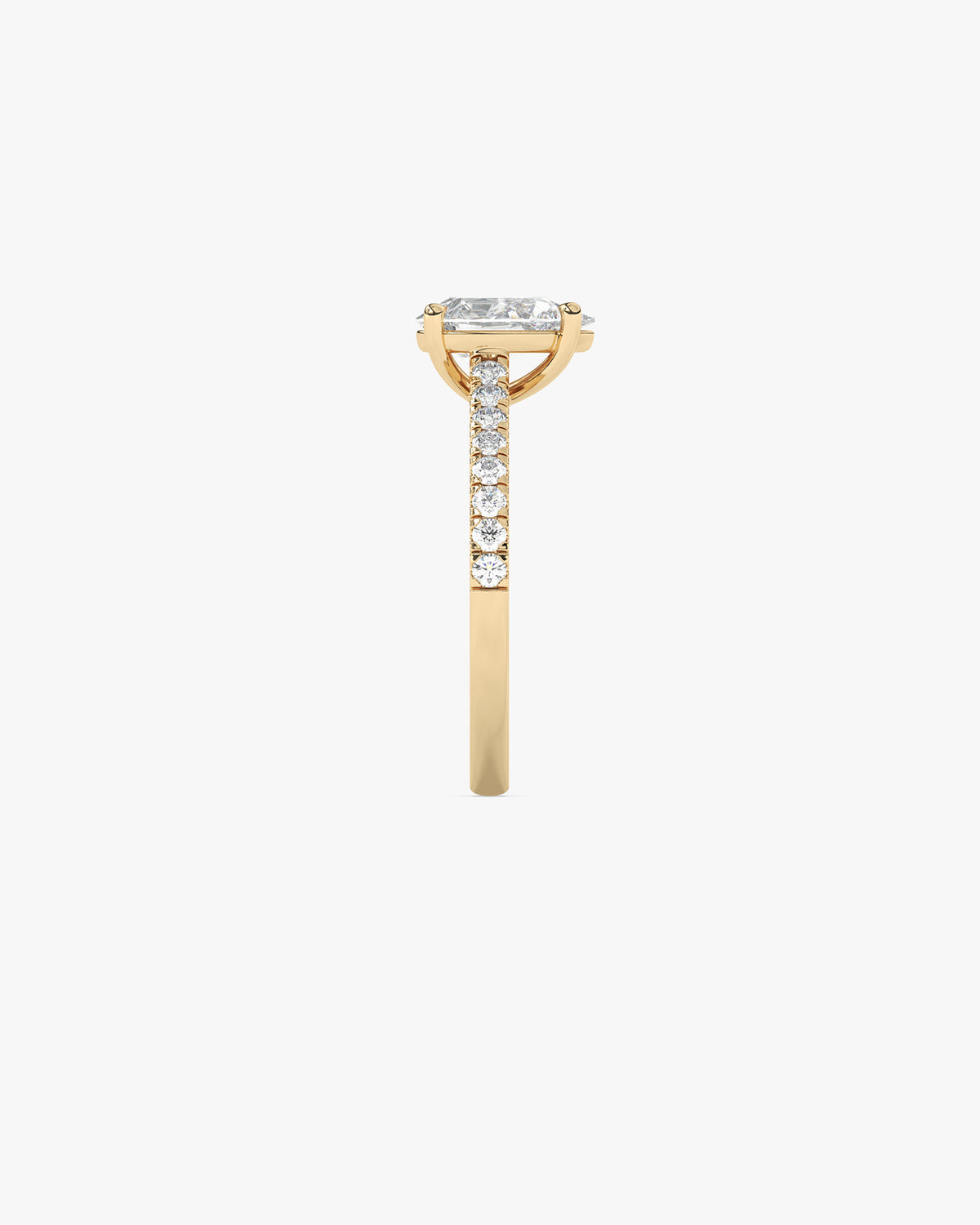 Dalia Verlobungsring, 750er Gelbgold, Seitenansicht