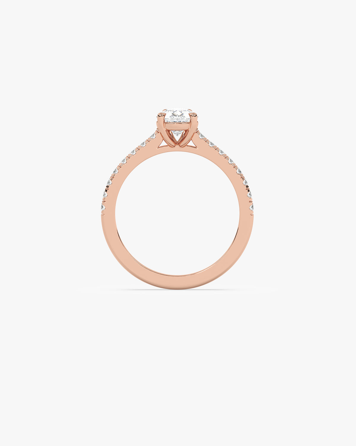 Dalia Verlobungsring, 750er Roségold, Vorderansicht