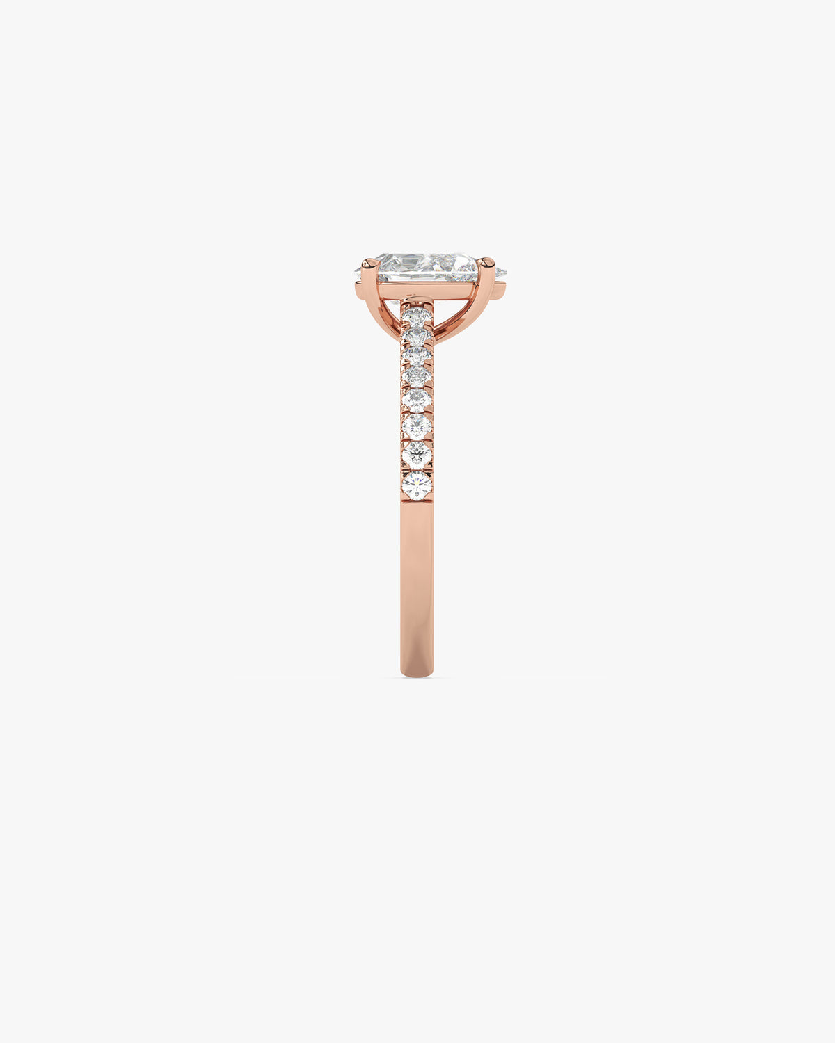Dalia Verlobungsring, 750er Roségold, Seitenansicht