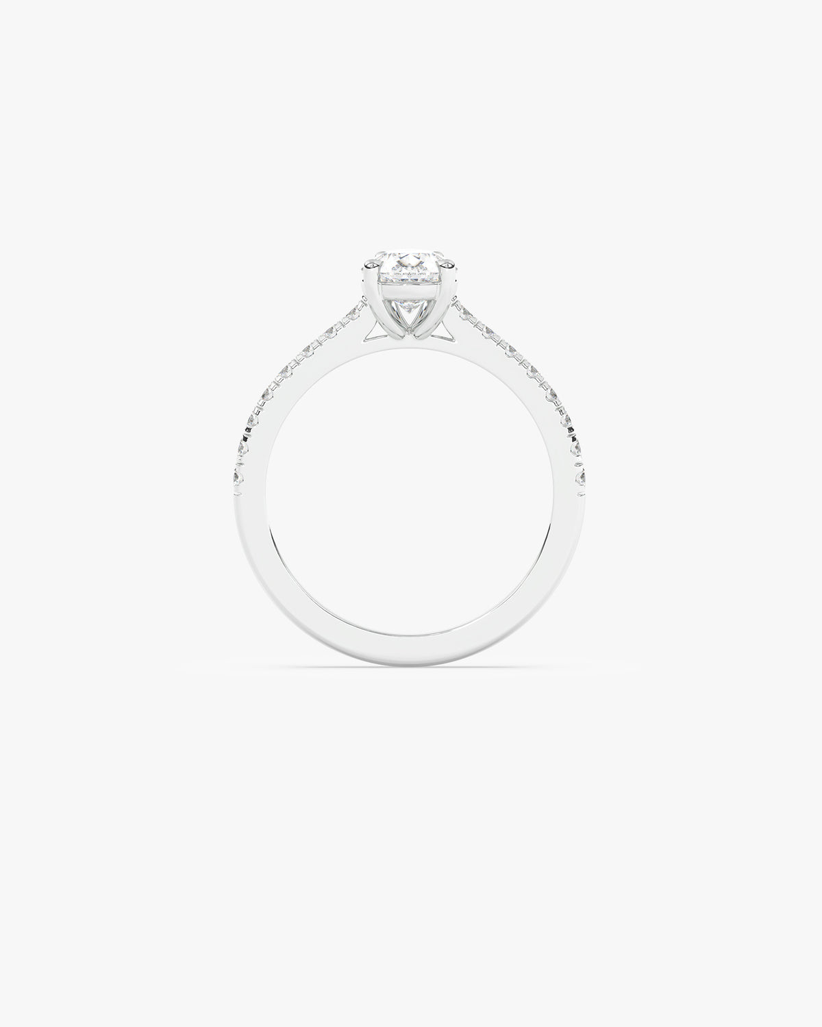 Dalia Verlobungsring, 950er Platin, Vorderansicht