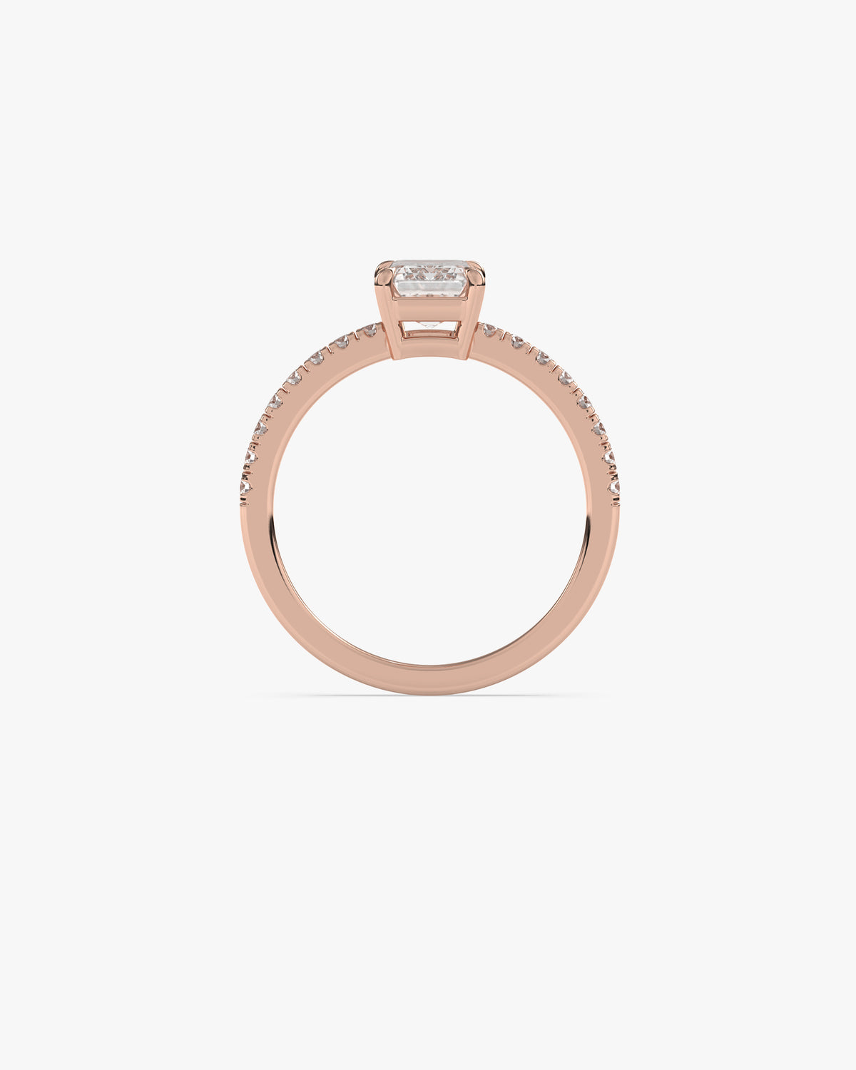 Selene Verlobungsring, 750er Roségold, Vorderansicht