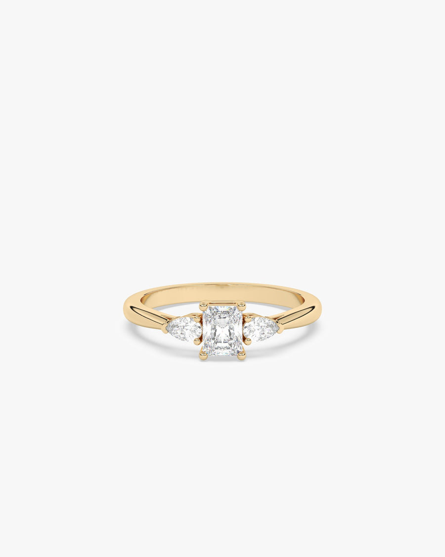 Marylin Verlobungsring, 750er Gelbgold, Liegend