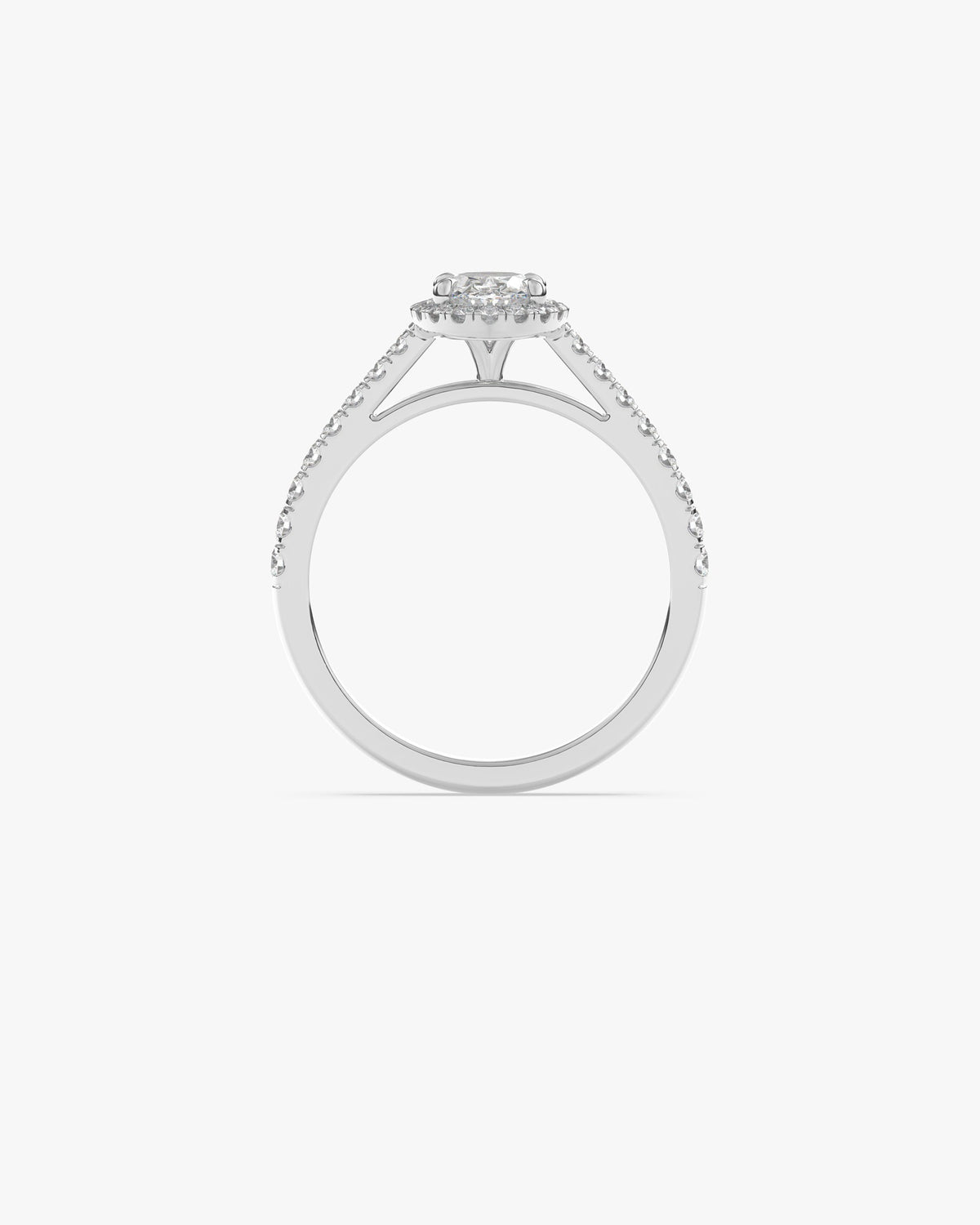 Olivia Verlobungsring, 950er Platin, Vorderansicht