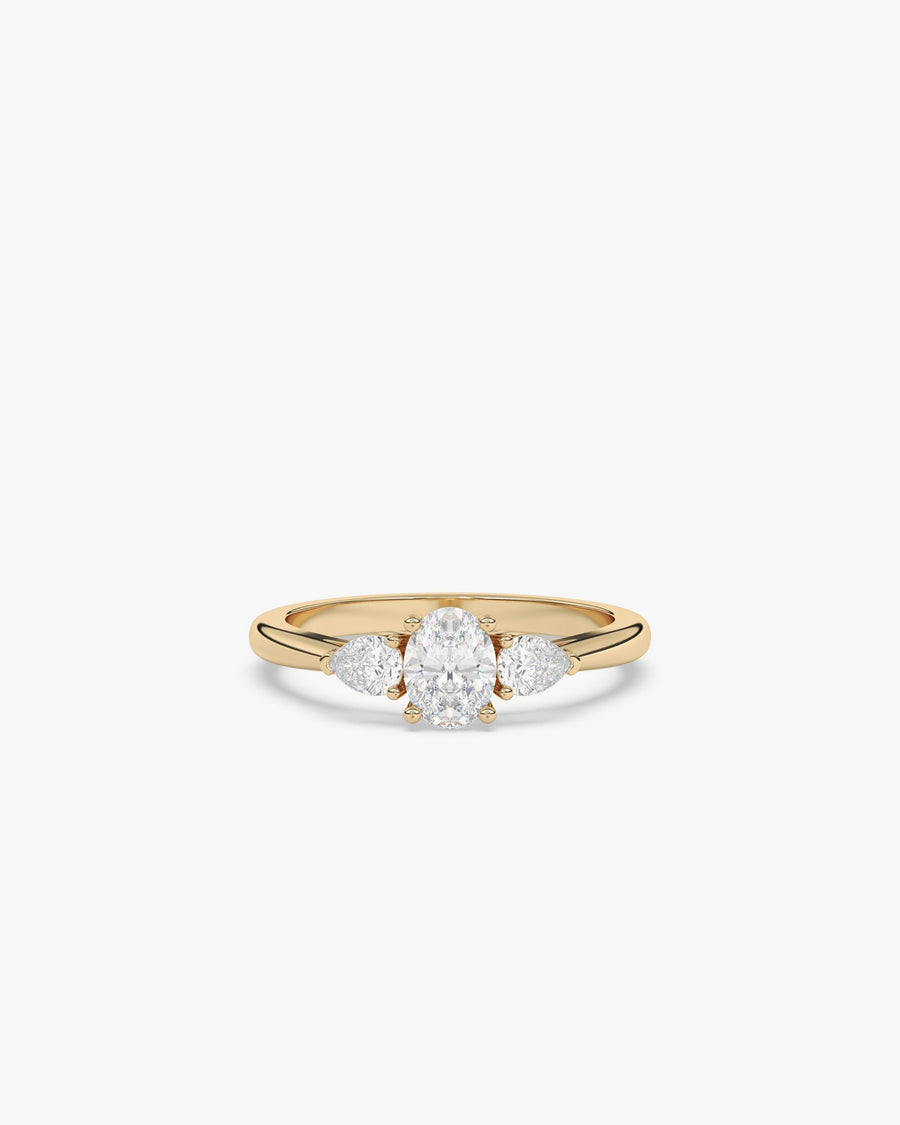Ophelia Verlobungsring, 750er Gelbgold, Liegend