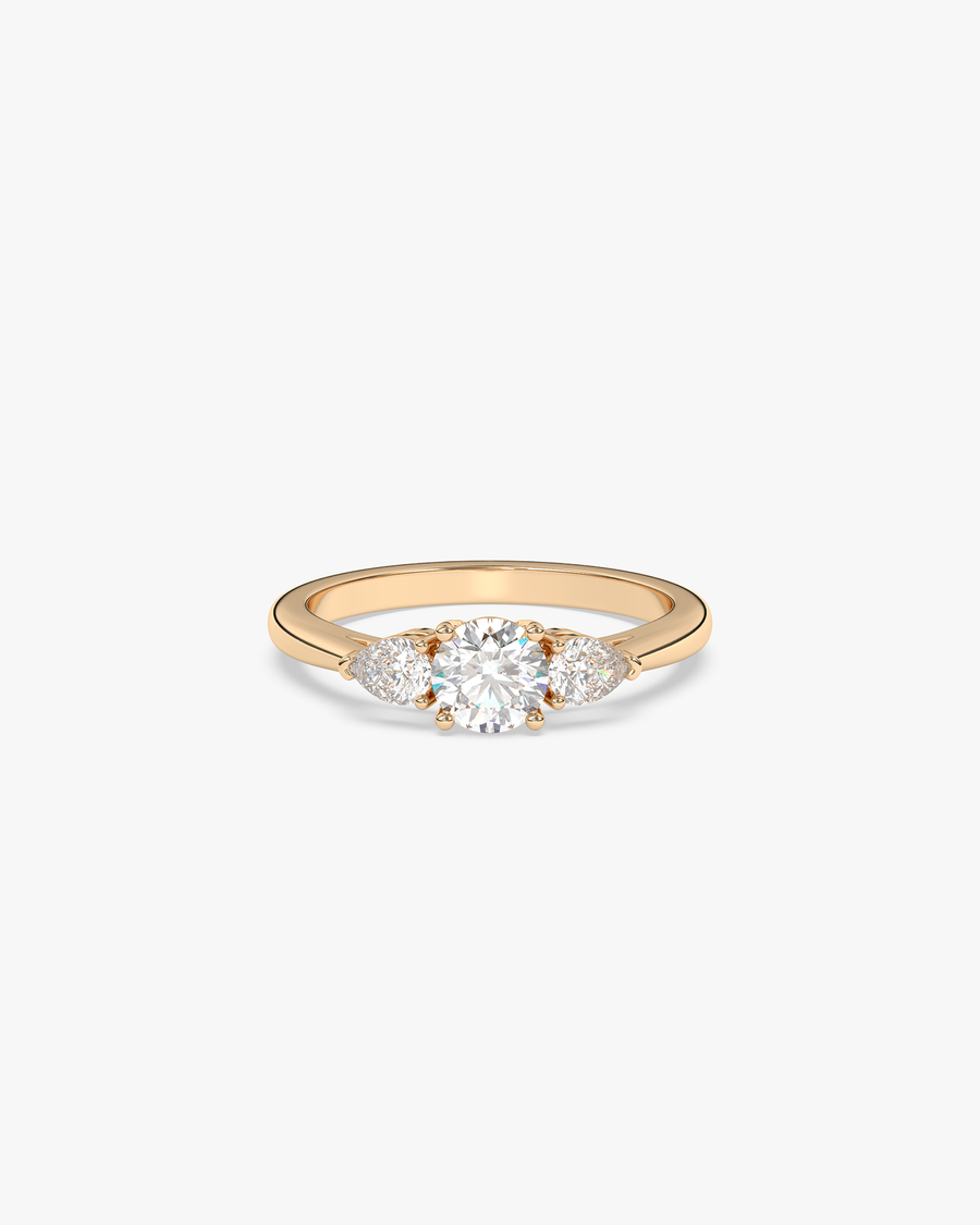 Camilla Verlobungsring, 750er Gelbgold, Liegend