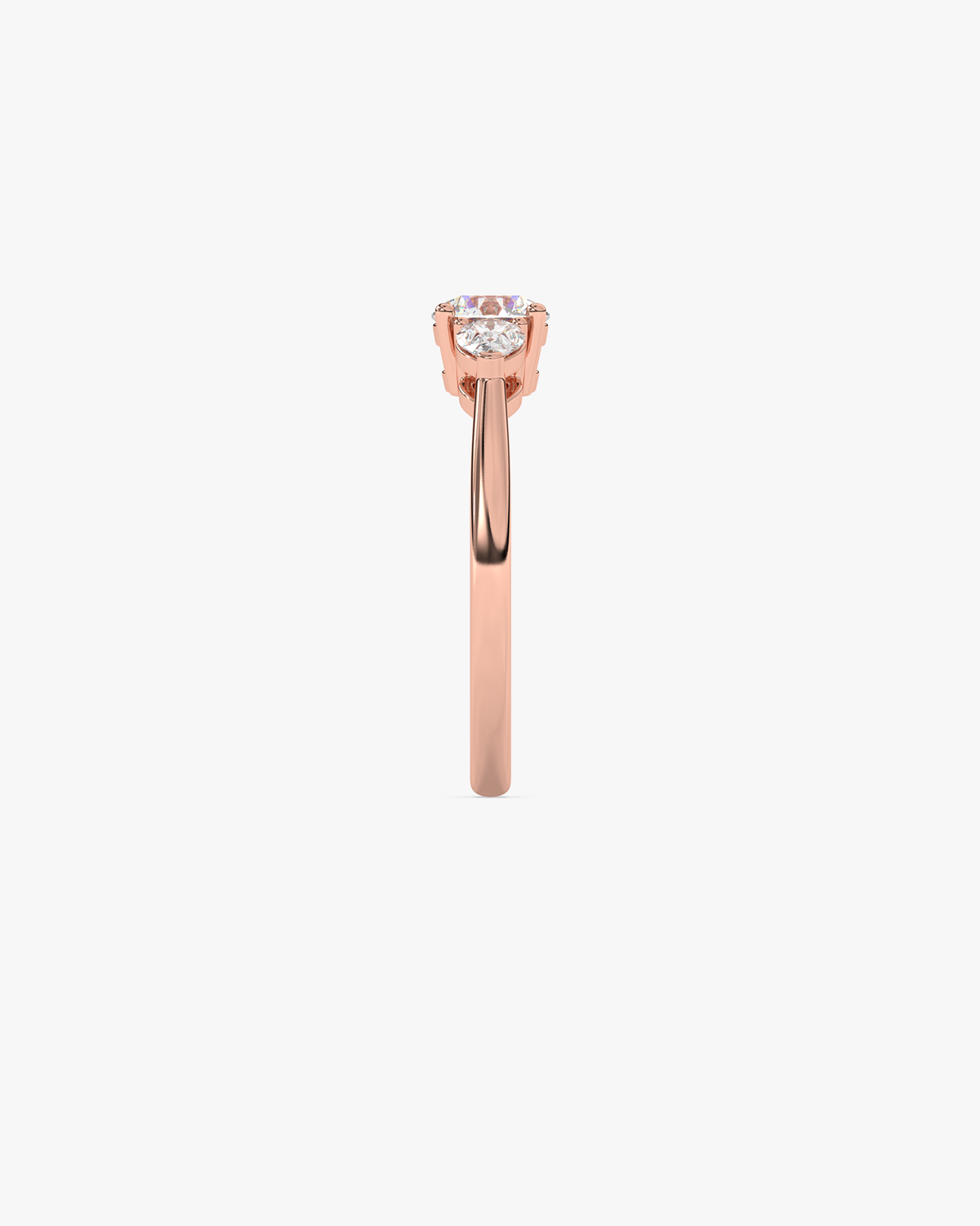 Camilla Verlobungsring, 750er Roségold, Seitenansicht