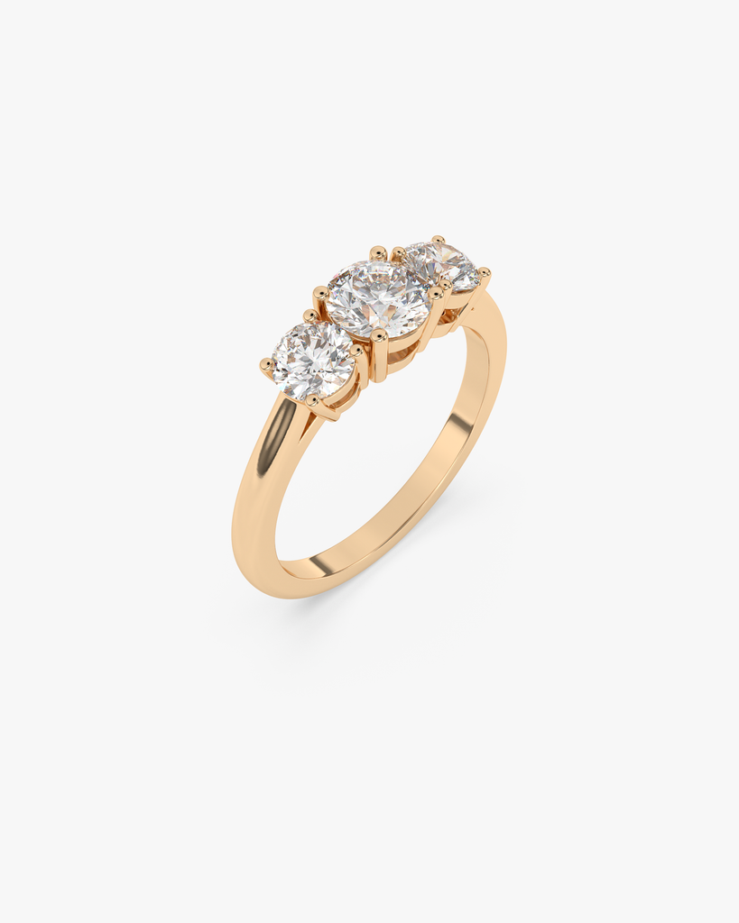 Three-Stone Verlobungsring in Gelbgold mit Brillianten bei Juwelier in Hannover kaufen