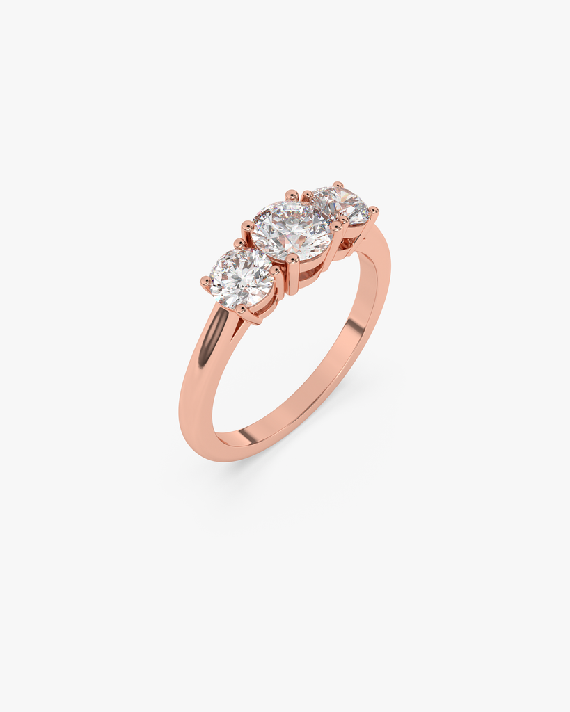 Three-Stone Verlobungsring in Rosegold mit Brillianten bei Juwelier in Hannover kaufen