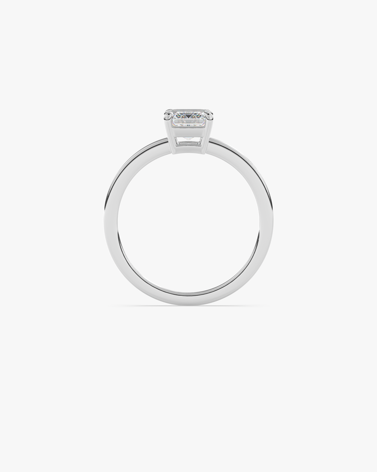 Lyra Verlobungsring, 950er Platin, Vorderansicht